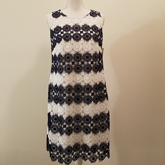 Charter Club Dresses & Skirts - NWT Charter club navy and white lace dress